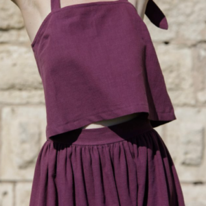 Top Plumeria – Lin bordeaux