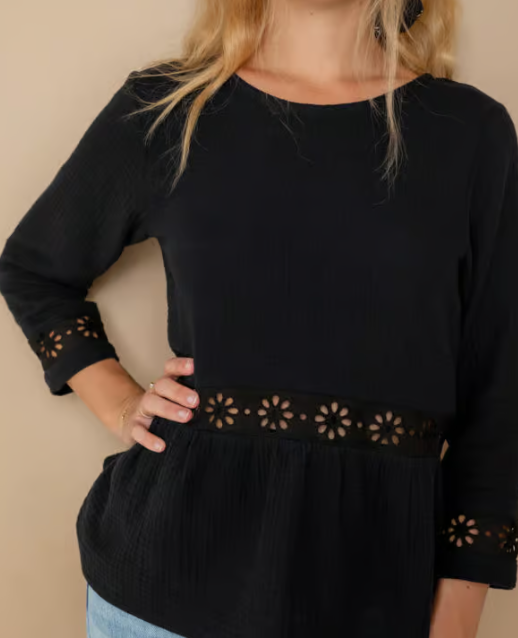 Blouse Robine – Noire – Image 2
