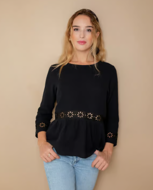 Blouse Robine – Noire – Image 3