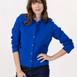 Veste femme en coton bleu