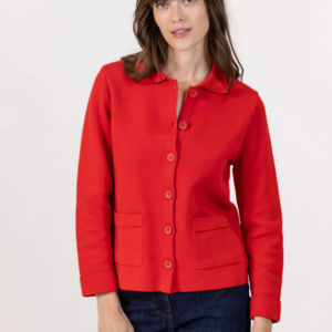 Veste femme en coton rouge
