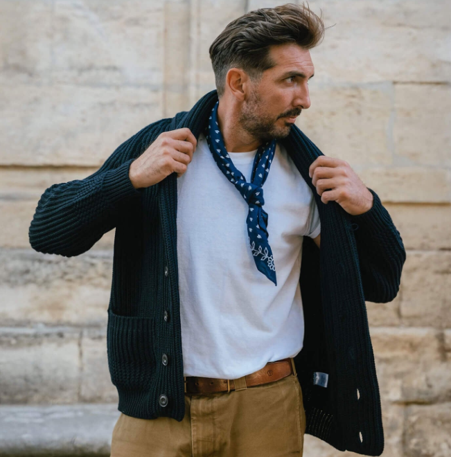 Cardigan Doëlan Bleu Marine – Image 2