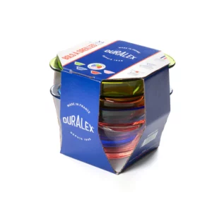 Lys - Bol en verre multicolore à oreilles 51cl *4