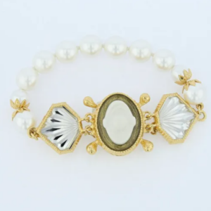 Bracelet Or, 1 rang perles