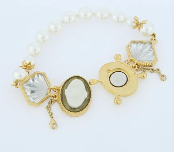 Bracelet Or, 1 rang perles – Image 3
