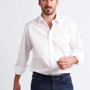 Chemise homme classique en coton blanc