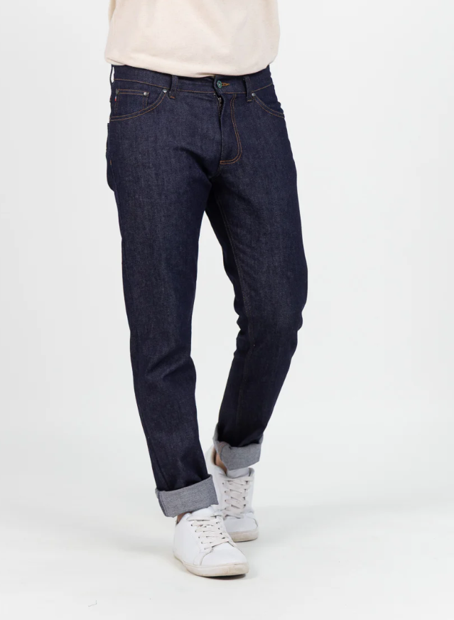 Jean homme en coton bleu brut – Image 2